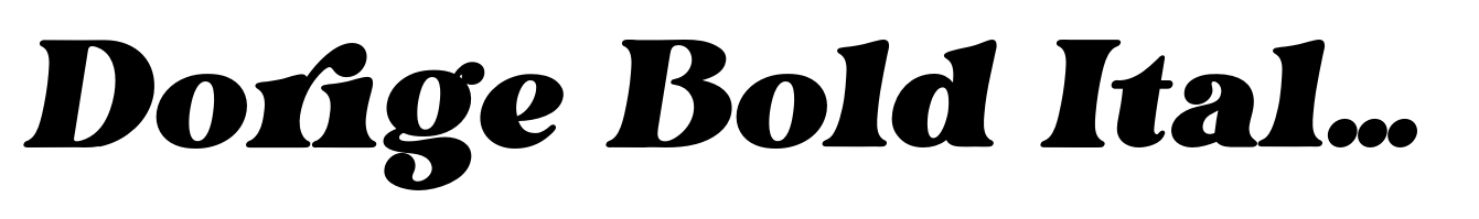 Dorige Bold Italic